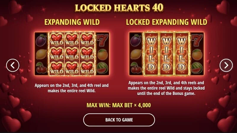 Locked Hearts 40 - coração Wild em expansão